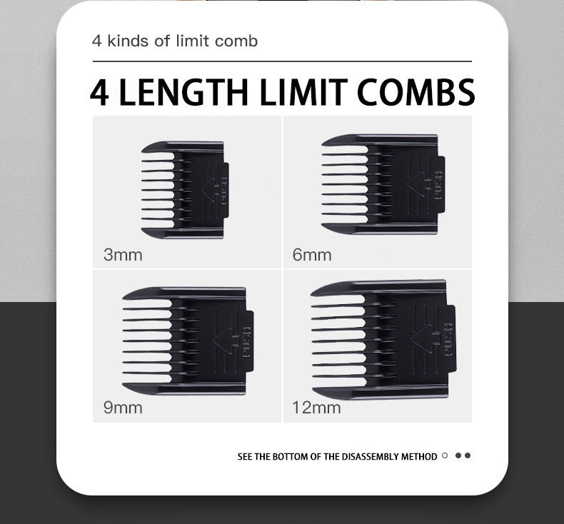 Professional Pet Grooming Hair Clipper Kit - Rechargeable, Low Noise, with Ceramic Blades & 5-Speed Adjustment(White)