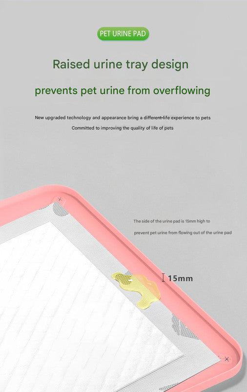 Grey Reusable Silicone Pet Pee Pad Holder - Non-Slip Training Tray with Spill-Proof Edges for Dogs & Puppies(62cm x 42cm)