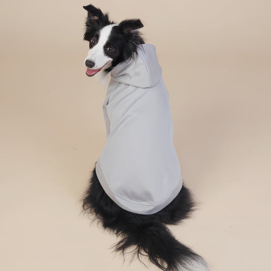 Grey Classic Dog Sweatshirt with Hood & Drawstrings - For Large Dogs (Size : 7XL)