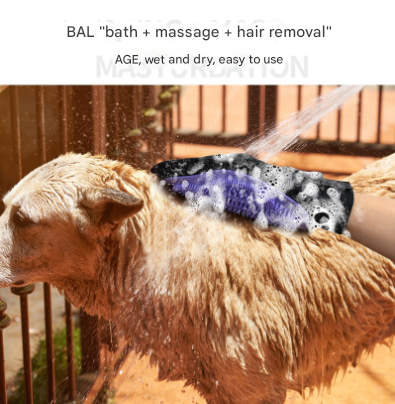 Purple 3-Pack Gentle Pet Grooming Glove - Deshedding, Bathing & Massage Mitt for Dogs & Cats, Breathable & Adjustable