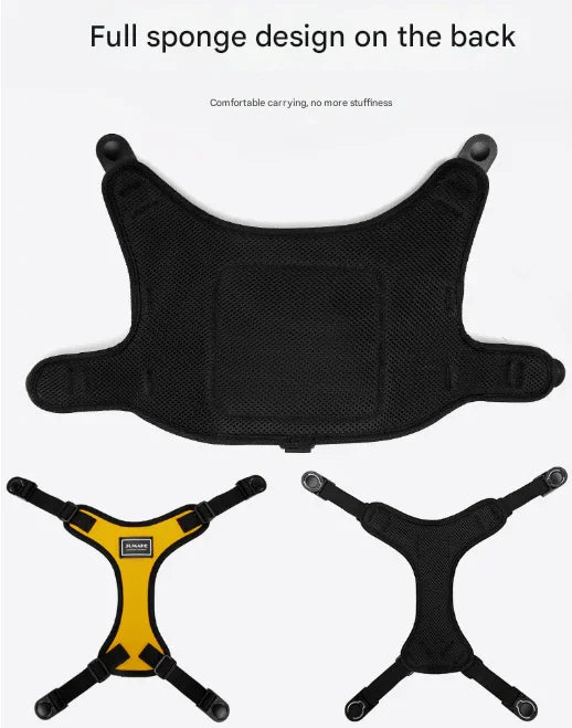 Size L Black and Pink Ultimate Dog Harness Vest with Backpack - Padded, Reflective & Adjustable for Medium to Large Breeds