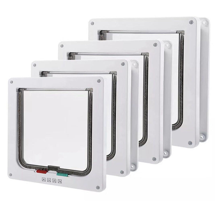 Secure 4-Way Locking Pet Door for Cats & Small Dogs - Easy Access Flap for Doors, Walls & Glass(Size XL)