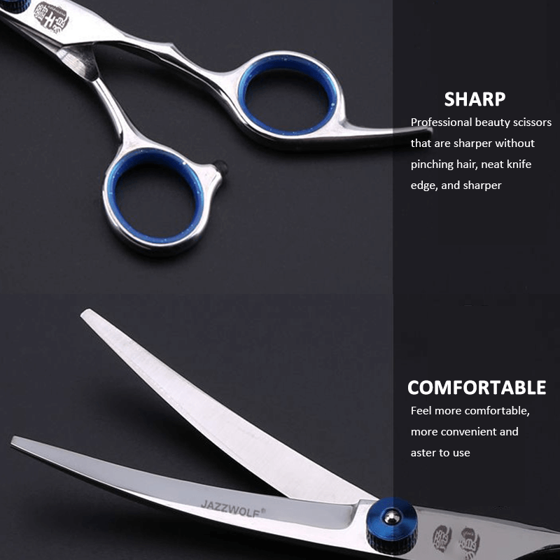 Professional Pet Grooming Scissors Set Dog Shear Hair Cutting Curved Tool Kit