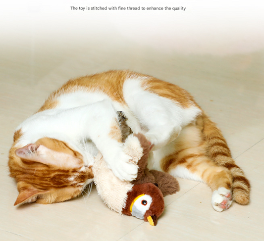 Crab Electric Flapping Plush Cat Toy with Sound - Realistic Self-Play Pet Toy