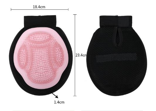 Pink 3-Pack Gentle Pet Grooming Glove - Deshedding, Bathing & Massage Mitt for Dogs & Cats, Breathable & Adjustable