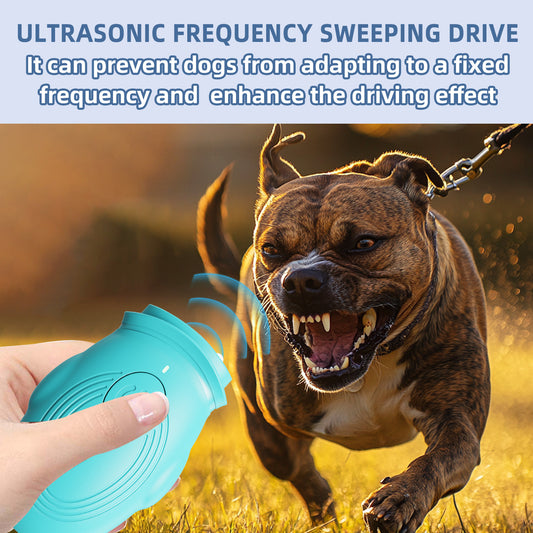 Orange 2-in-1 Ultrasonic Dog Repellent & Trainer - Portable USB Rechargeable Anti-Barking Device
